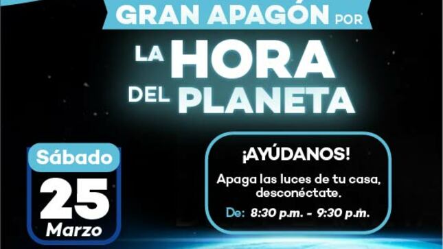 Únete a millones de personas alrededor del mundo en la 𝗛𝗼𝗿𝗮 𝗱𝗲𝗹 𝗣𝗹𝗮𝗻𝗲𝘁𝗮.