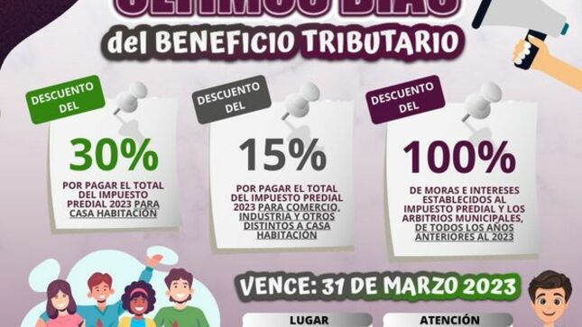 Últimos días del Beneficio Tributario 2023