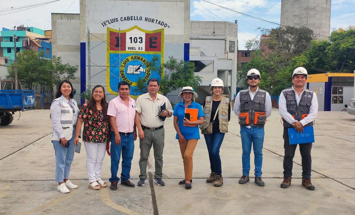 Entregamos espacios temporales para la comunidad educativa de la IE 1124 José Martí en La Victoria