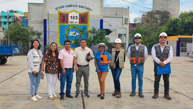 Entregamos espacios temporales para la comunidad educativa de la IE 1124 José Martí en La Victoria