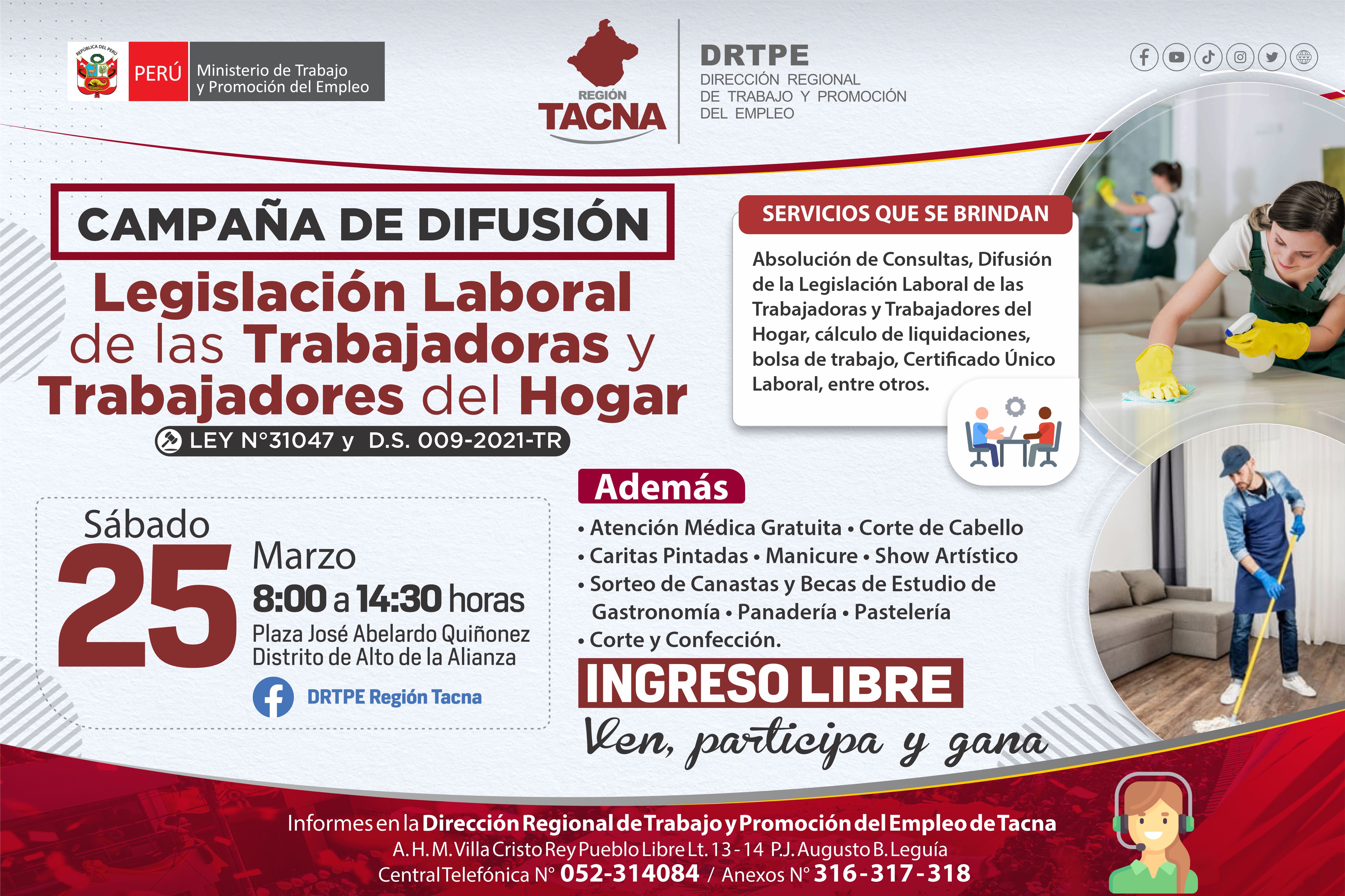 Campaña de orientación para trabajadoras del hogar