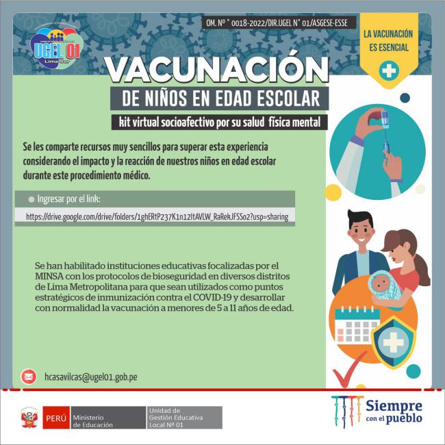 Vacunación de niños en edad escolar