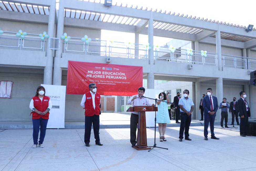 Infraestructura nueva de ie 7070 de sjm fue inaugurado por presidente pedro castillo