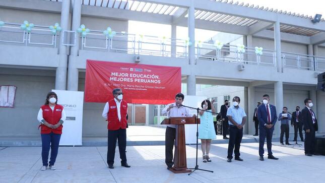 Infraestructura nueva de ie 7070 de sjm fue inaugurado por presidente pedro castillo
