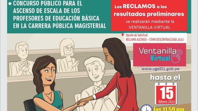 Reclamo ascenso – etapa descentralizada 2022 concurso público para el ascenso de escala de los profesores