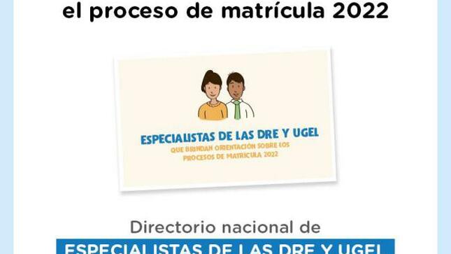 Resuelve tus consultas sobre el proceso de matricula 2022 – directorio nacional