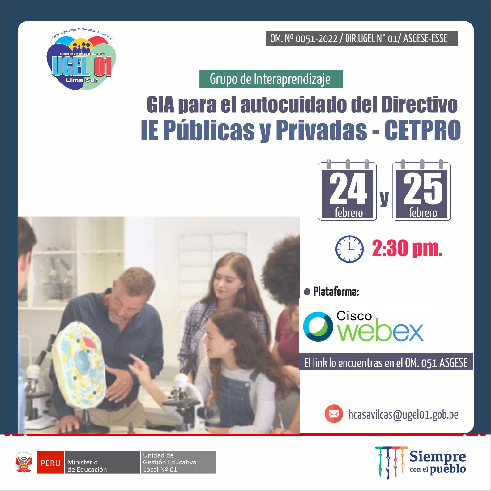 Gia para el autocuidado del directivo de las ie públicas y privadas ebr-ebe-eba - cetpro