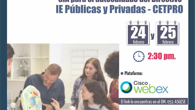 Gia para el autocuidado del directivo de las ie públicas y privadas ebr-ebe-eba - cetpro