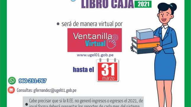 Presentación de libro caja del año 2021 por ventanilla virtual
