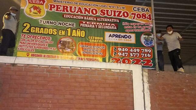 Acondicionamiento de ambientes ceba 7084 peruano suizo para el retorno a clases