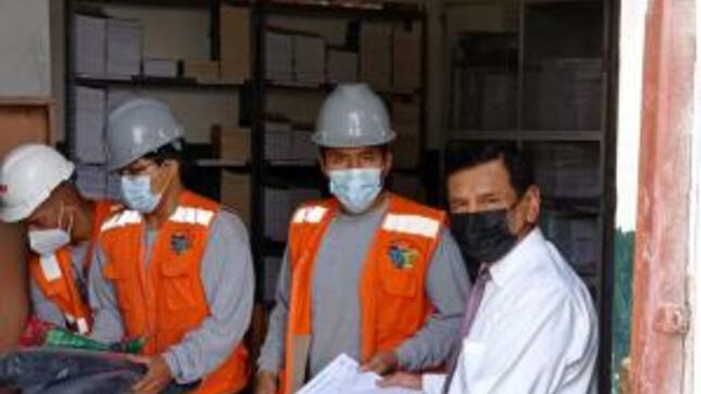 Ceba josé faustino sánchez carrión recibió materiales de limpieza