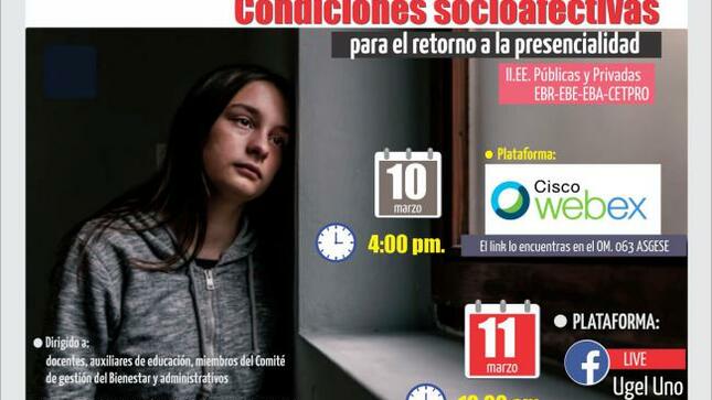 Asistencia técnica de condiciones socioafectivas para el retorno a la presencialidad en las ie públicas y privadas ebr-ebe-eba-cetpro