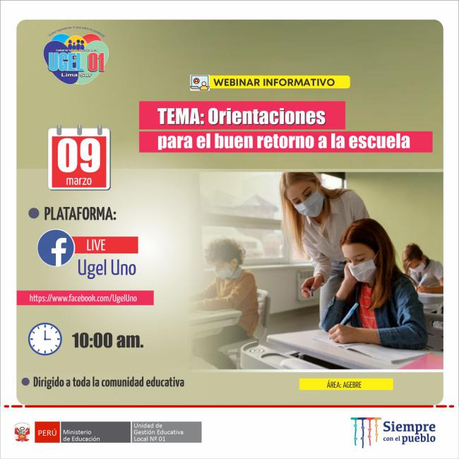 Webinar: orientaciones para el buen retorno a la escuela