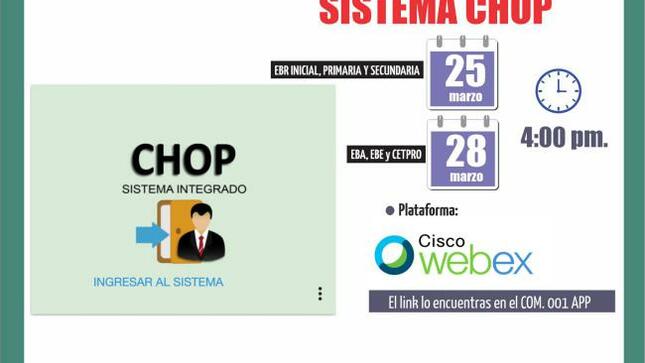 Capacitación al proceso de envío del pap a traves del sistema chop