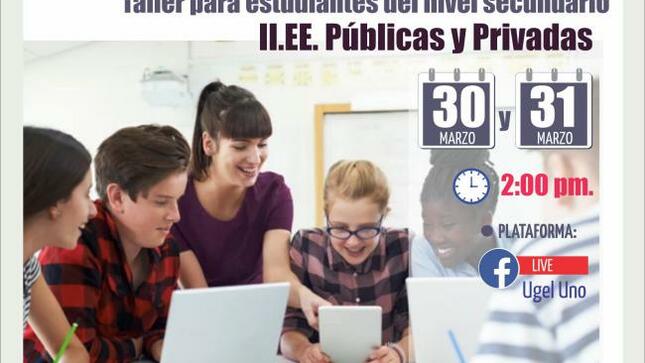 Taller para estudiantes del nivel secundario ebr - ie públicas y privadas en la autoevaluación y mejora de la participación