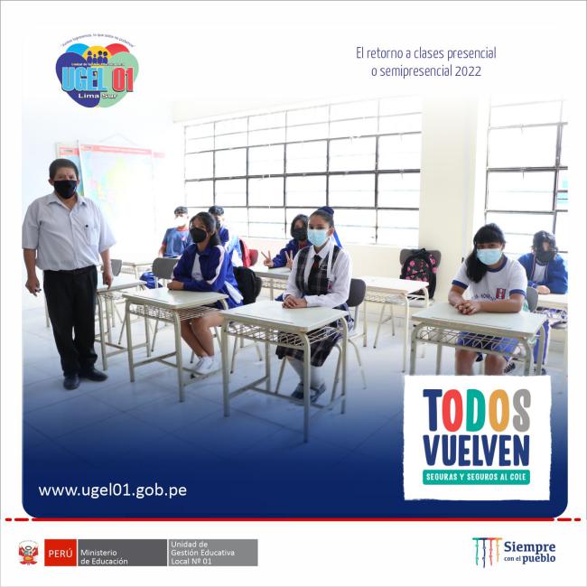 Ie isaias ardiles de pachacamac fortalece las clases presenciales