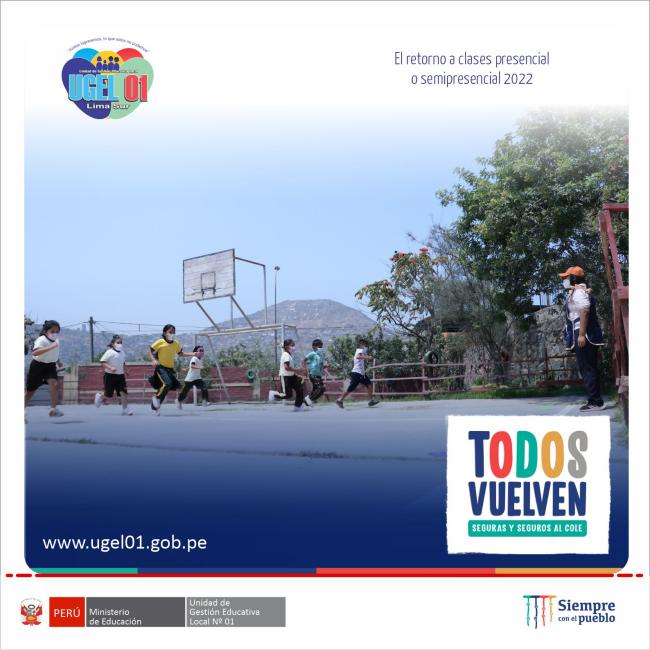 Ie 6084 san martin de porres de vmt fortalece las clses presenciales