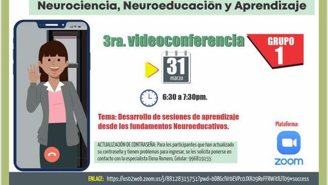 3° videoconferencia: “desarrollo de sesiones de aprendizaje desde los fundamentos neuroeducativos