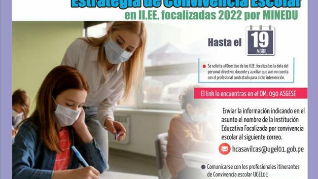 Implementación del i tramo de la estrategia de convivencia escolar en ii.ee. focalizadas 2022