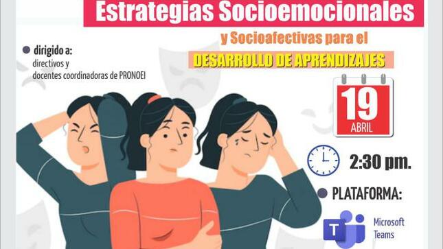 Videoconferencia “estrategias socioemocionales y socioafectivas para el desarrollo de aprendizajes