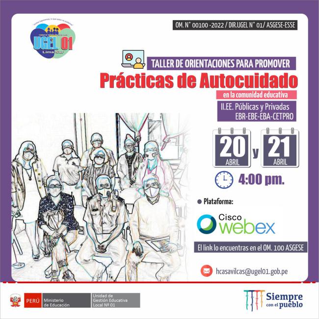 Taller de orientaciones para promover prácticas de autocuidado en la comunidad educativa públicas y privadas