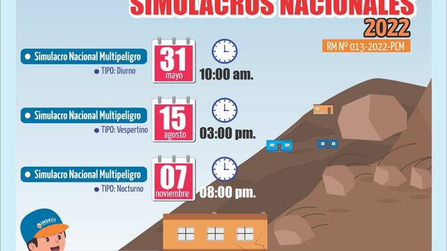 Participa de los simulacros nacionales 2022