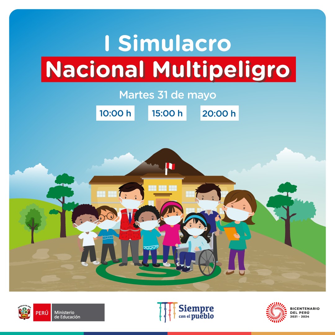 I simulacro nacional multipeligro este 31 mayo 2022