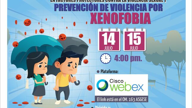 Taller virtual en factores protectores contra la violencia sexual y prevención de violencia por xenofobia
