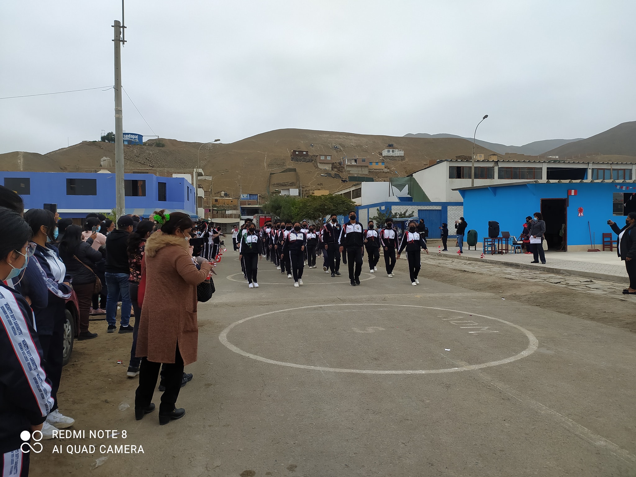 Juramentación de brigadieres y policías escolares en la ie 7257 menotti biffi garibotto de pucusana