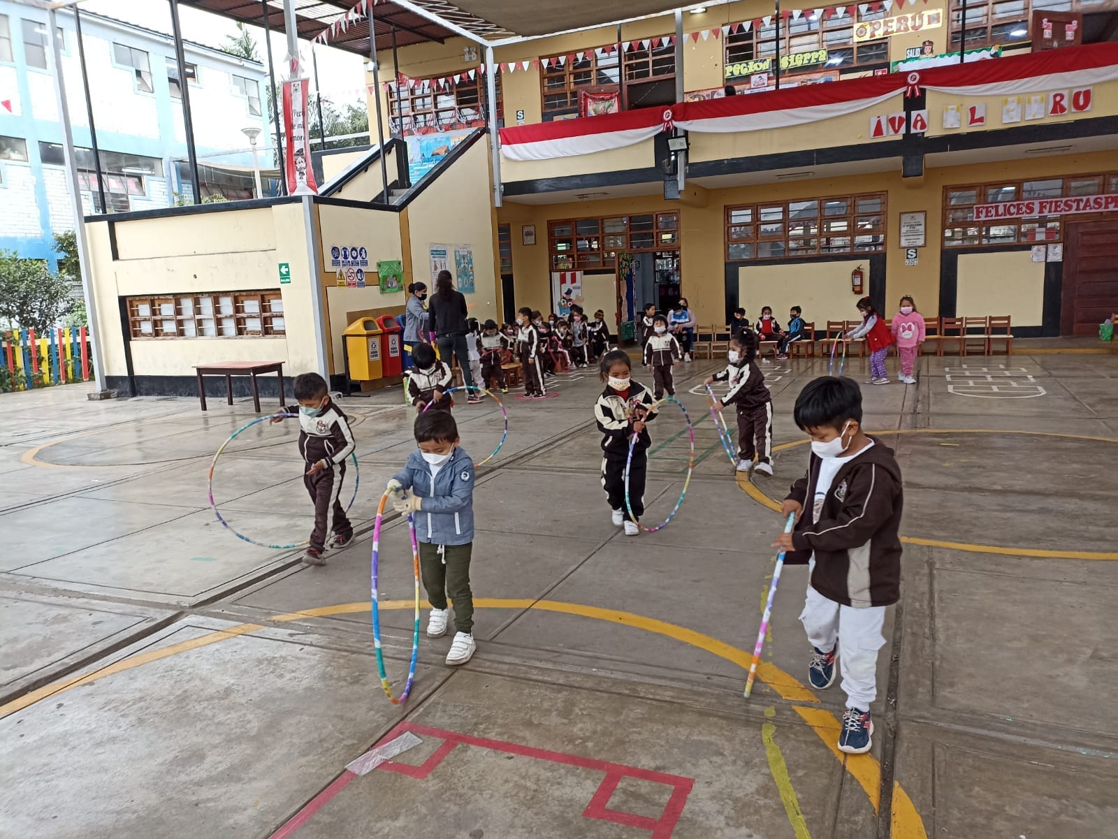 Ie 7056 san martín de porres de lurin desarrollo actividad física 30' de recreación: el perú se viste de rojo y blanco