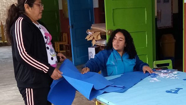 Docentes de ie 6027 cap. fap. rudy echegaray fajardo preparan recibimiento a escolares
