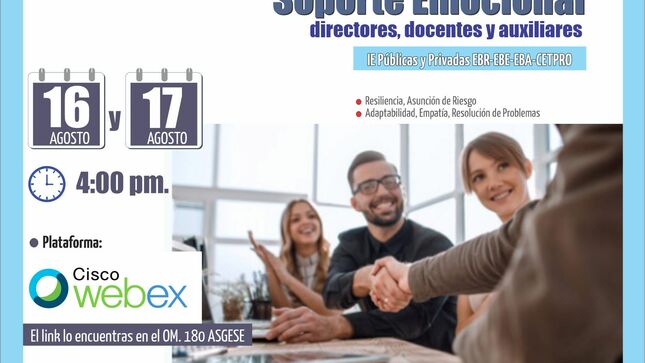 Taller virtual de soporte emocional dirigido a directores
