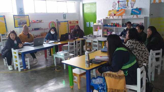Jornada de reflexión desarrollaron docentes de la iei virgen de lourdes de villa maría del triunfo
