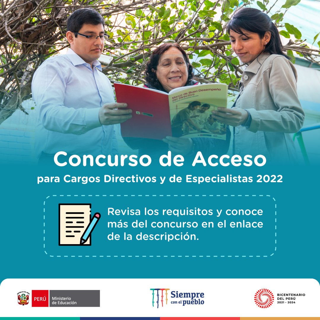 Concurso de acceso para cargos directivos y de especialistas 2022