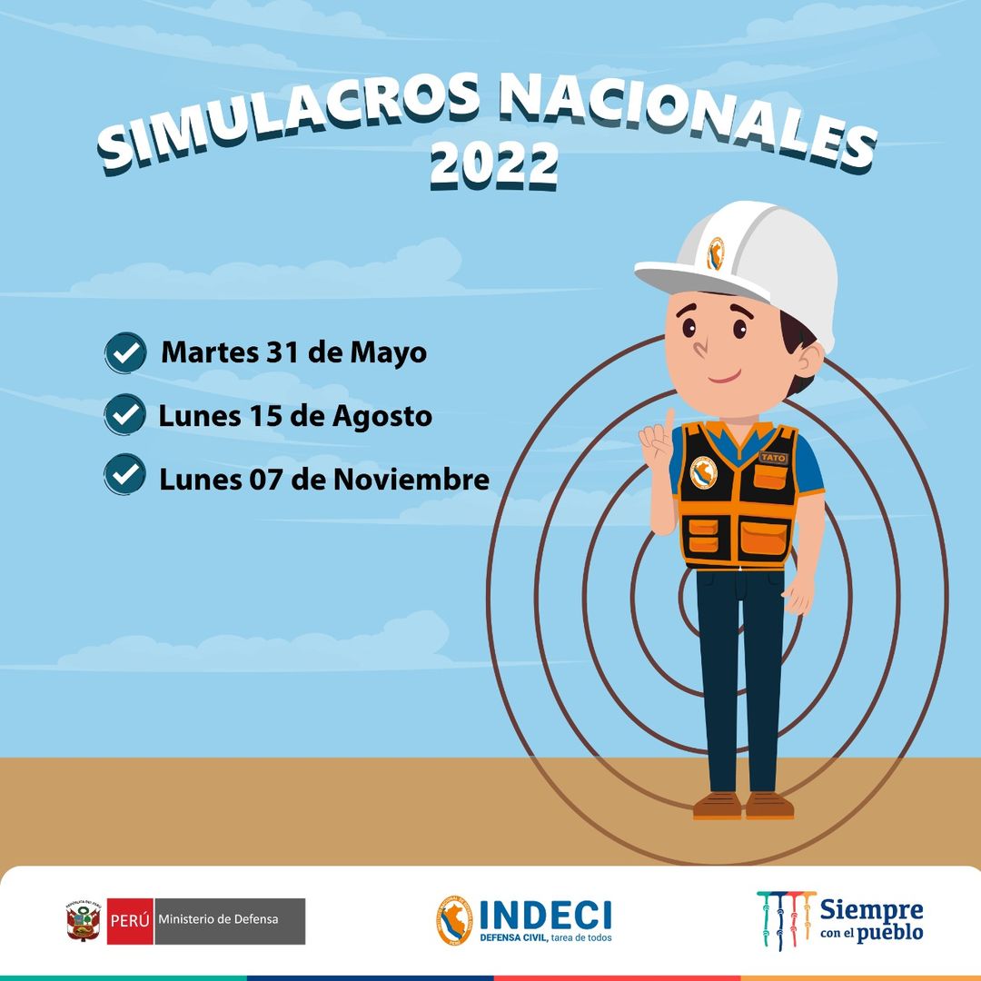 Participa de los simulacros nacionales 2022