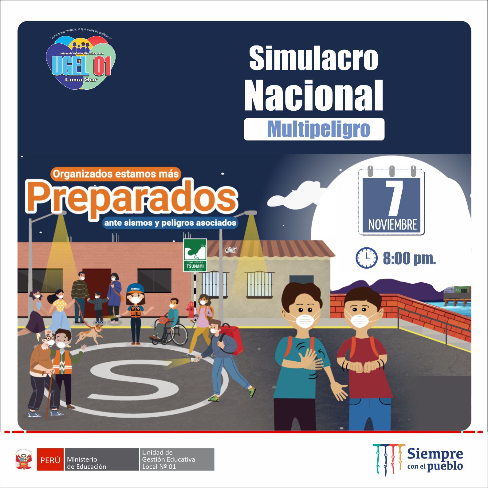 Preparados para simulacro nacional multipeligro el 07 noviembre