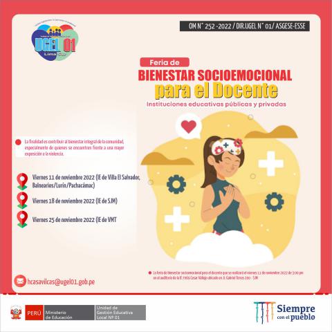 Feria de bienestar socioemocional para el docente
