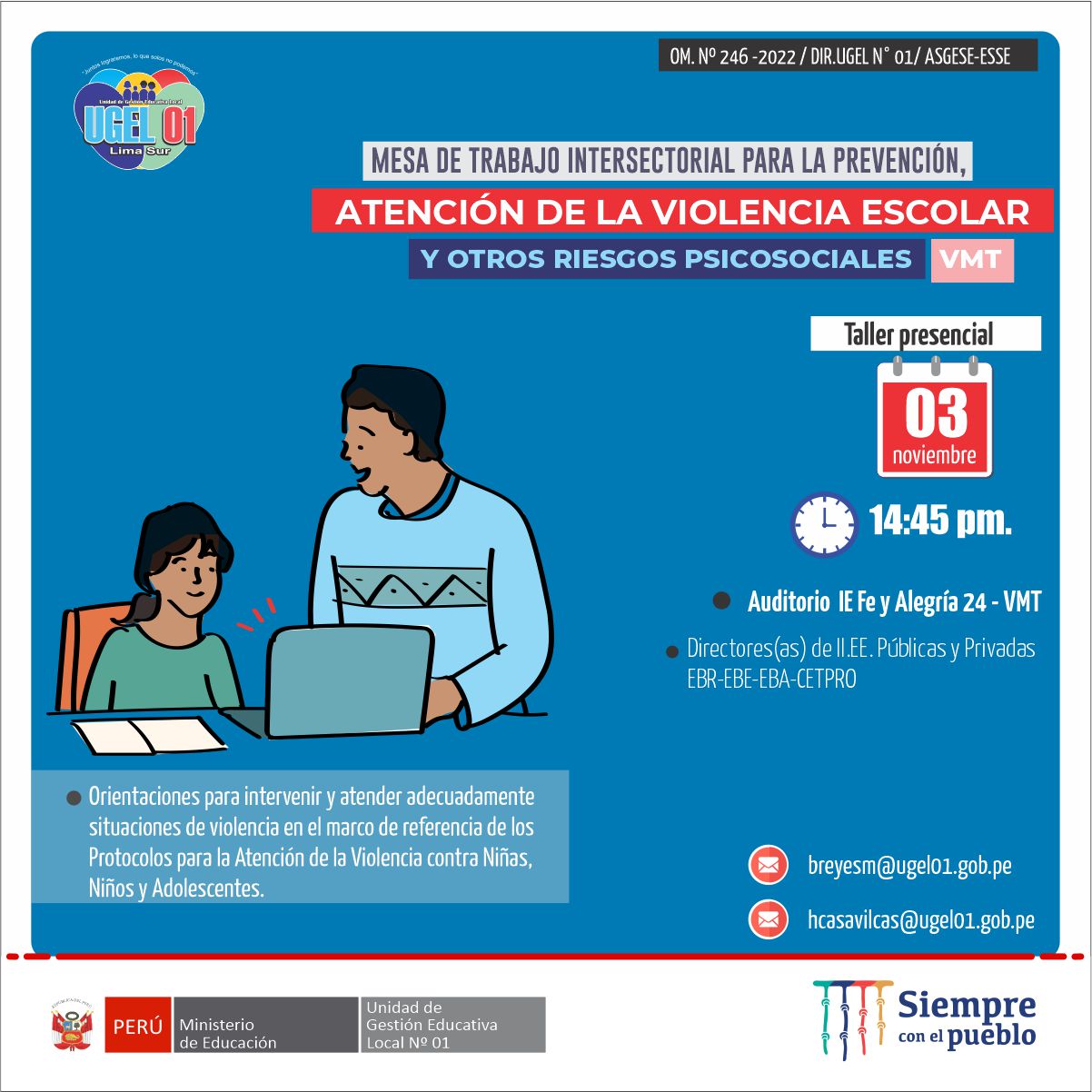 Mesa de trabajo intersectorial para la prevención