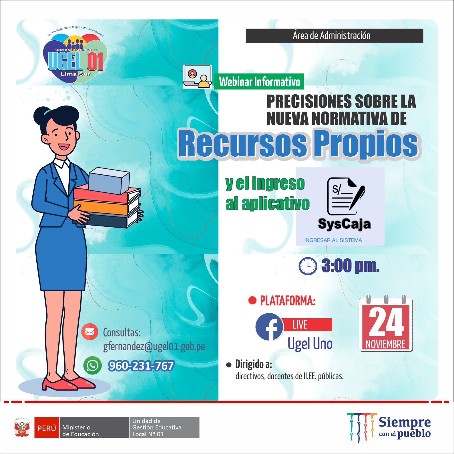 Webinar: precisiones sobre normativa de recursos propios y uso del aplicativo syscaja