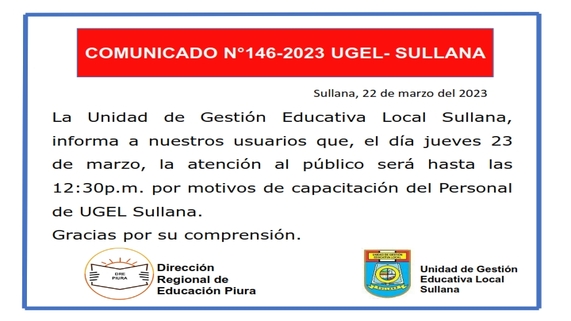 Comunicado N°146