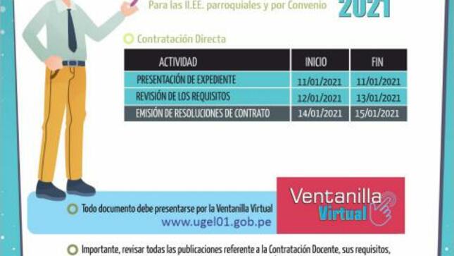 Sobre el proceso de contratación del servicio docente 2021