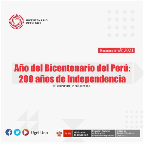 Declaran año 2021 como el “año del bicentenario del perú: 200 años de independencia”