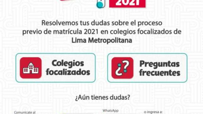 Proceso previo de matrícula focalizada 2021