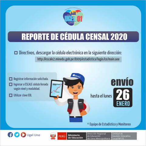 Reporte de cédula censal 2020