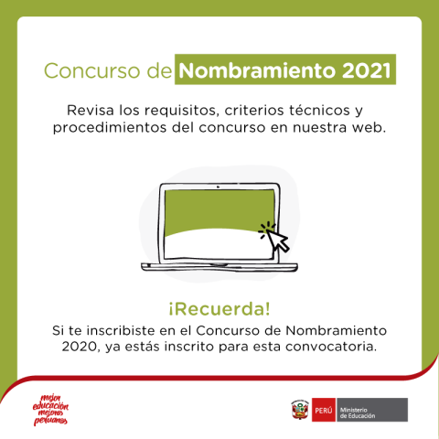 Concurso de nombramiento 2021
