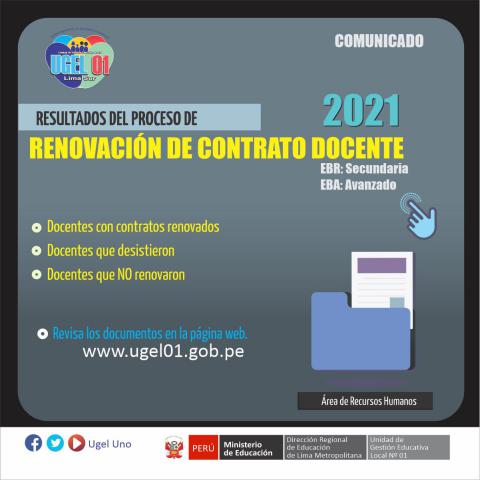 Relación de profesores que renovaron