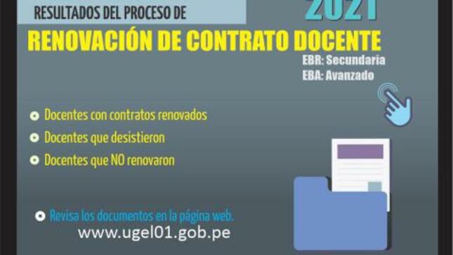 Relación de profesores que renovaron