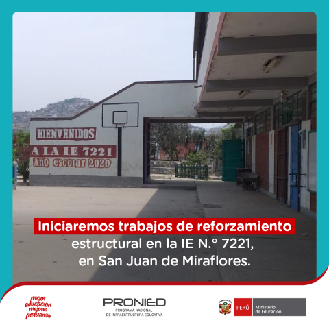 Pronied realizará reforzamiento de estructura en la ie 7221 en sjm