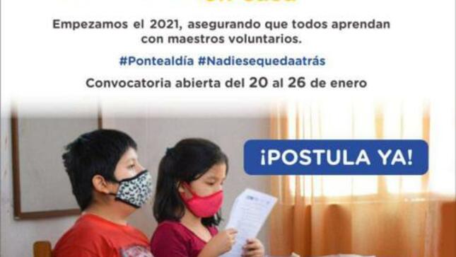 Inscripción de docentes y bachilleres de educación voluntarios