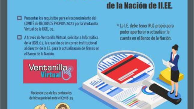 Trámites para actualizar cuenta en el banco de la nación de ii.ee.
